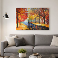 Décoration murale 30*40 pouces, art personnalisé, paysage moderne, peinture à l'huile faite à la main sur toile avec couteau à palette pour salon