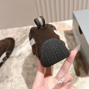 Zapatillas Bajas de Gamuza Marrón de Alta Calidad al por Mayor con Franja Lateral Blanca, Calzado Casual de Carreras, Proveedor a Granel - Product Image 2