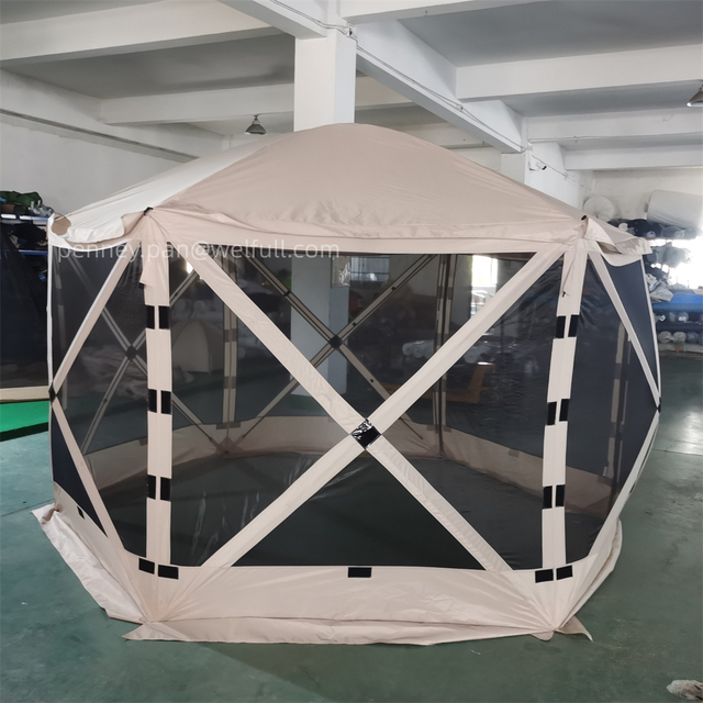 Customizable Outdoor Camping 12 X 12 Ft Portable Rv Accessories Six-sides Portable Gazebo Screen Pop up Screen House Tent