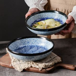 Japanese Style <b>Ceramic</b> Dishes & <b>Plates</b> Restaurant Kitchen Salad Soup Rice Bowl Ramen Bowl Set Porcelain Dinnerware Sets - Product Image 2