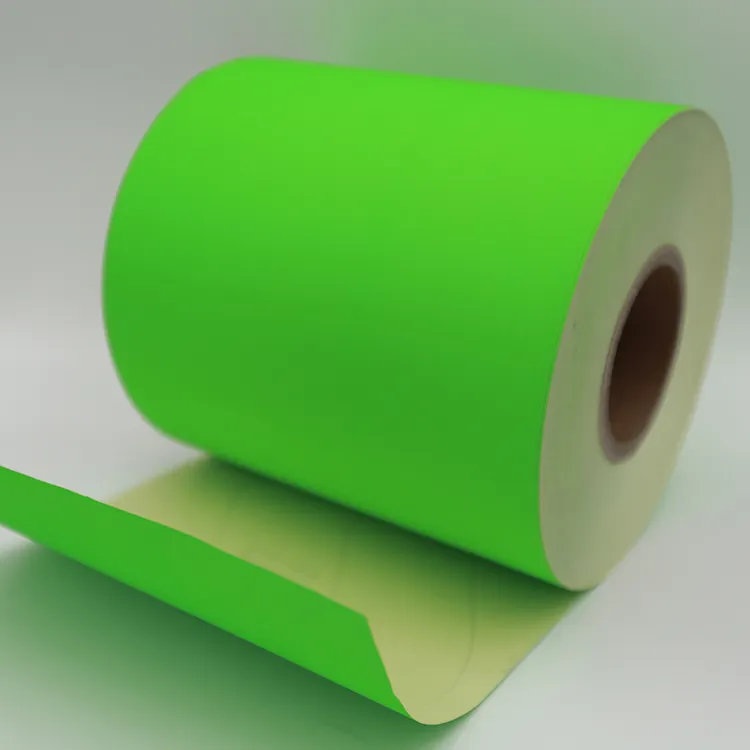 Kırmızı/yeşil/turuncu sarı yapışkanlı kağıt ile yazdırılabilir kendinden yapışkanlı floresan kağıt etiket