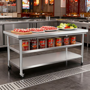 Großhandel Hotel Küchenausstattung Edelstahl Geschirr Küchenarbeitstisch - Product Image 1