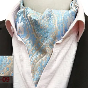 Cravate <span class=keywords><strong>Ascot</strong></span> de luxe pour homme, à nouer soi-même, en jacquard tissé à motif Paisley, pour mariage et fête - Product Image 1