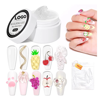 Gel UV durable pour ongles, marque privée, écologique, gel UV de construction non collant, tenue 3-4 semaines, temps de polymérisation LED 30s