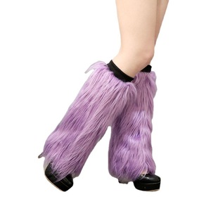 Scaldacollane da <span class=keywords><strong>donna</strong></span> autunno inverno in finta lana, coprigambe lunghi in peluche con pelliccia di volpe per performance teatrali - Product Image 2