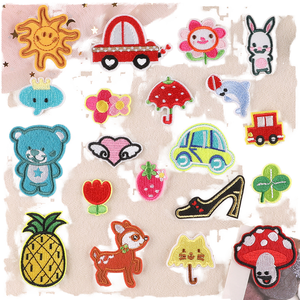 Parches de Fieltro No Tejido Bordados con Motivos de Puntos para Ropa Infantil, Termoadhesivos, para Sombreros y Textiles del Hogar, Marca Findle - Product Image 2