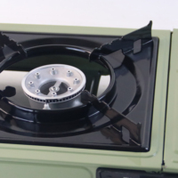 Réchaud à gaz portable pour le camping en plein air, brûleur en acier métallique pour la cuisson, utilisable avec du butane ou du propane pour les voyages