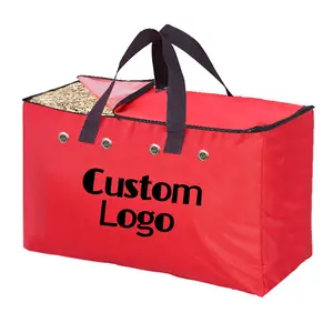 Высококачественная сверхмощная сумка для переноски тюков сена, Оксфорд, красный, синий, сумка для переноски тюков сена, сумка для хранения тюков сена с индивидуальным логотипом, цвет