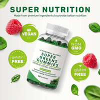 Usine Super Greens Gummies Daily Green Superfoods Supplément Épinards Racine de Betterave Céleri Thé Vert-Pas pour les Femmes Enceintes