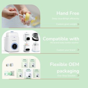 Vente en gros Nettoyage de biberons 100% comprimés d'ingrédients de qualité alimentaire Nettoyant pour vitres Tablette de nettoyage à eau effervescente - Product Image 4