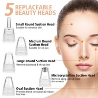 Extracteur de points noirs et nettoyeur de pores facial, machine à vide pour l'élimination des cicatrices d'acné et des comédons, outil de traitement de l'acné pour le nez