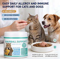 Friandises à Mâcher Douces pour Animaux de Compagnie Contre les Allergies au Chat et au Chien, Soutien Immunitaire, Peau, Allergies Saisonnières, Soulagement des Démangeaisons, Supplément Probiotique Oméga 3 pour Animaux