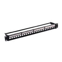 MT-4213 Obral Besar STP Tipe 1U 24 Port Kosong Panel Patch Kosong 19 Inci dengan Palungan Kabel