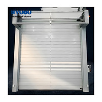 Puerta de garaje de seguridad espiral de metal duro barata, enrollable de alta velocidad, de aleación de aluminio para almacenes