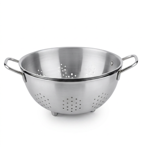 Stainless Steel Colander With Dual Handles Durable Kitchen Strainer For Vegetables Salad Drainer Metal Kitchen Tool - Product Image 1