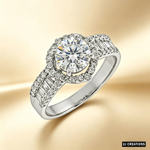 <b>Custom</b> S925|9K|14K|18K Solid Gold one carat Round Lab Grown Diamond Wedding <b>Ring</b> VVS-VS Quality Brilliant Cut <b>Ring</b> - Product Image 4