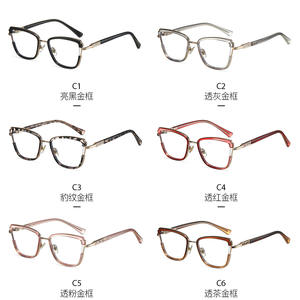 Montures de lunettes 86015, rectangulaires, monture intégrale, anti-lumière bleue, TR90, métal, design strass, unisexe, verres AC - Product Image 2