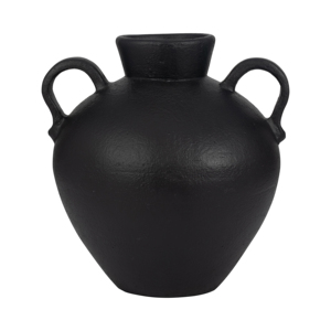 Moderno vaso in terracotta con manici per decorare il soggiorno, complemento d'arredo per la casa, camera da letto, ufficio, mensola, cucina. - Product Image 1