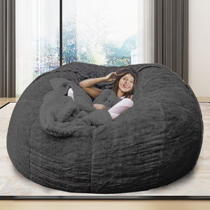 Modern Fabric Upholstered <b>Bean</b> <b>Bag</b> Recliner EPP Fill High Comfort One Seat Design Easy Care Removable Cover 1 Year Warranty - Product Image 1