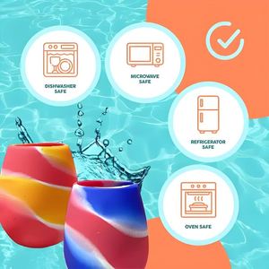 Verres à vin incassables en silicone en forme d'œuf, sans pied, avec logo personnalisé, réutilisables pour les fêtes, le camping, les plages et les bateaux - Product Image 3