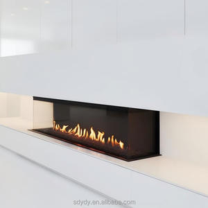 Chimenea <span class=keywords><strong>de</strong></span> <span class=keywords><strong>Gas</strong></span> Inteligente Moderna Personalizada <span class=keywords><strong>de</strong></span> 2 y 3 Lados con Inserto <span class=keywords><strong>de</strong></span> Acero y Control Remoto para Uso en Interiores en Salas <span class=keywords><strong>de</strong></span> Estar y Villas - Product Image 6