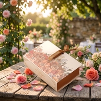 Boîte Cadeau en Carton en Gros pour Mariage - Emballage de Faveur de Mariage Direct avec Doublure en Éponge, Carton Ivoire Pliable