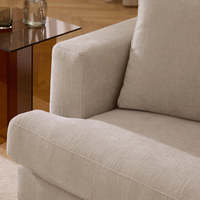 Fauteuil simple de style moderne, entièrement rembourré, fauteuil de détente minimaliste pour petit appartement, salon, espace de repos