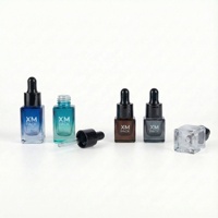 Vente en gros de flacons compte-gouttes en verre transparent mat pour huile essentielle, sérum facial, 5 ml, 10 ml, mini-contenant cosmétique, boîte de beauté de luxe