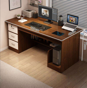 Abschließbarer Einzel-Büroarbeitsplatz, Schreibtisch aus MDF im Modernen Stil, Computer-Schreibtisch für Büro, Studenten und Schlafzimmer - Product Image 4