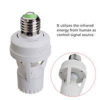 Support de lampe en plastique Offre Spéciale E27 Capteur de mouvement PIR Ampoule LED Support de lampe à capteur de mouvement