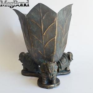 Ornements de <span class=keywords><strong>jardin</strong></span> élégants en <span class=keywords><strong>fonte</strong></span> Éléphants tenant une jardinière en métal Décor d'ornement fonctionnel pour les chantiers - Product Image 5