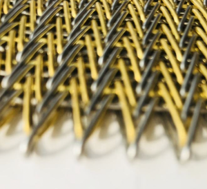 Maille tissée architecturale en acier inoxydable et or bicolore de qualité supérieure - Mur-rideau décoratif et panneau de façade de bâtiment - Product Image 3