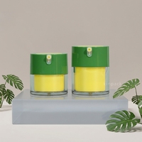 Pots en plastique sans air rechargeables de 15 ml, 30 ml, 50 ml en PP+AS avec couleur et logo personnalisés pour les cosmétiques de soin de la peau
