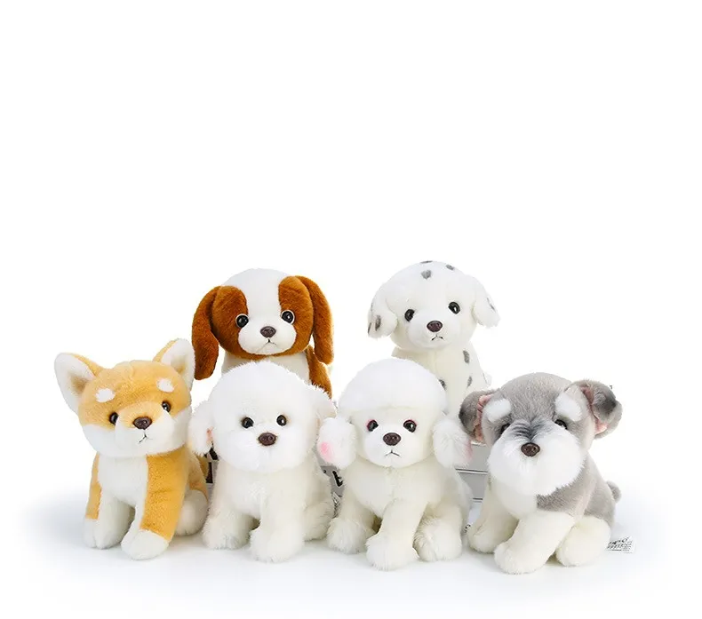 Boneka mainan anjing mewah, penjualan terbaik, hewan hidup nyata, anjing mewah untuk hadiah bayi, boneka anjing