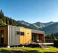 Hôtel conteneur extensible, étanche, sûr, couleur personnalisable, maisons modulaires