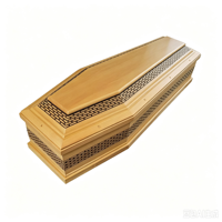 Cercueil de style européen personnalisable certifié FSC, origine Shandong, taille sur mesure, pour usage funéraire, garantie 20 ans