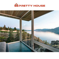 Fenêtres panoramiques en aluminium sur mesure pour villa, grandes fenêtres françaises à vue panoramique, fenêtres fixes en verre du sol au plafond