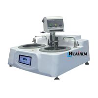 Machine de polissage et de meulage métallographique automatique à 2 plateaux, à vitesse variable et constante, avec support d'échantillons