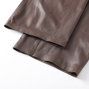 <span class=keywords><strong>Pantaloni</strong></span> <span class=keywords><strong>in</strong></span> Vera <span class=keywords><strong>Pelle</strong></span> di Pecora Conciata al Vegetale a Vita Alta <span class=keywords><strong>con</strong></span> Coulisse per Donna, Personalizzabili OEM&ODM Jancoco - Product Image 4