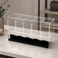 Présentoir à cartes en acrylique multi-grilles résistant aux chocs pour cartes de vœux, cartes-cadeaux, vitrine de boutique