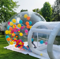 Château gonflable transparent pour enfants, fête amusante, dôme en cristal gonflable transparent, tente à bulles