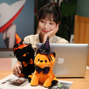 Décoration de fête Halloween <span class=keywords><strong>Ghost</strong></span> Black <span class=keywords><strong>Cat</strong></span> Poupée Accessoires de poupée en peluche pour enfants Chat - Product Image 4