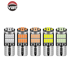 Ampoule LED T10 ultra-lumineuse W5W de couleur blanche avec éclairage multicolore pour l'intérieur de la voiture, le plafond et les feux de stationnement - Product Image 1