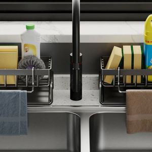 Estante de secado de platos, escurridor compacto para platos de cocina, escurridor de platos a prueba con soporte para utensilios, soporte para tabla de cortar - Product Image 4