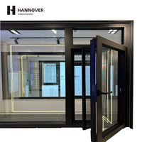 Fenêtre à battants en aluminium personnalisée HANNOVER, fenêtre préfabriquée à double vitrage pour villa, fabrication professionnelle