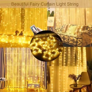 20253M USB <span class=keywords><strong>LED</strong></span> rèm cửa Festoon <span class=keywords><strong>LED</strong></span> ánh sáng Vòng hoa Luces de navidad chuỗi đèn năm mới đường phố Vòng hoa rèm ánh sáng - Product Image 4