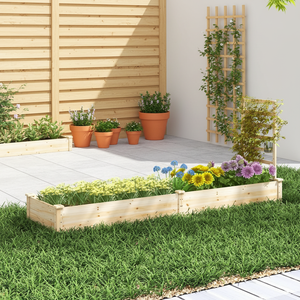 Jardinière surélevée en bois avec treillis pour plantes grimpantes, fleurs, herbes, légumes, fruits, jardin, culture de plantes - Product Image 5