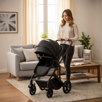 Poussette bébé pliable en métal, inclinable et réversible, multifonctionnelle 2 en 1 Kidilo, 0-6 mois