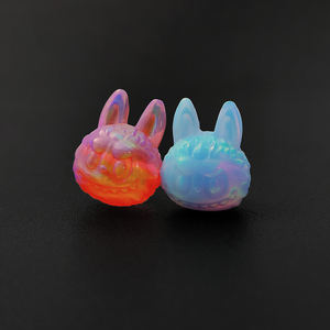 Cuentas de Ópalo Sintético con Diseños de Animales, Talladas en 3D, para Pulseras DIY - Product Image 4