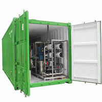 Usine de filtration par osmose inverse industrielle conteneurisée 6000 LPH pour parcs industriels et centrales électriques, 6 T/H, eau saumâtre, prix usine
